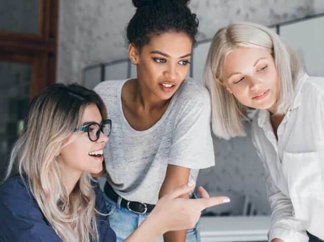 Team of multicultural experienced developers